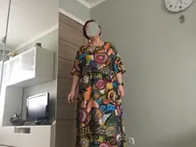 Pleated-Dress Tunic Robe-Printed ZANZEA Long Women Vintage Plus-Size Summer 3/4-Sleeve