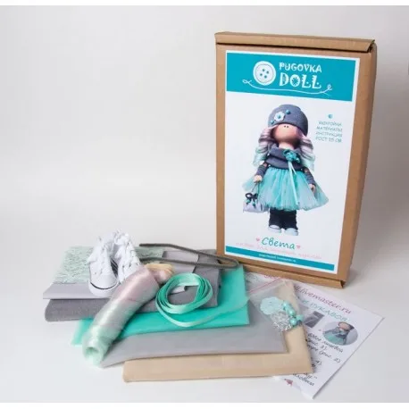 Набор для шитья текстильной куклы Pugovka Doll "Света"