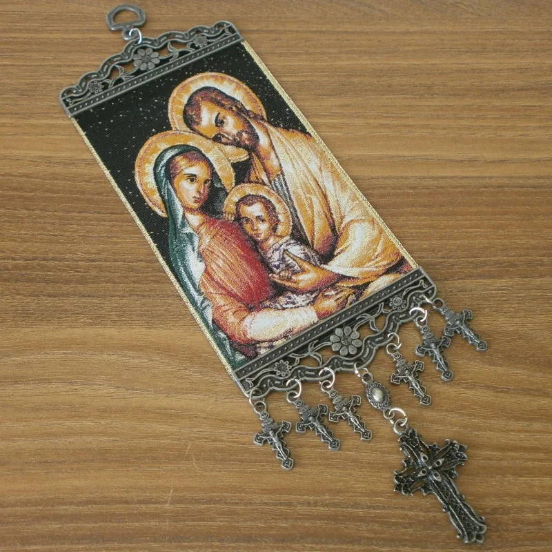 Иисус Мадонна Кристиан икон тканый религиозный гобелен настенный - Цвет: icon5