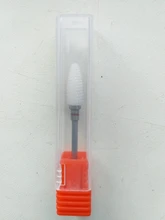 Broca de clavo de cerámica Bullet de 3/32 pulgadas, fresa giratoria para manicura y pedicura, accesorios de taladro eléctrico