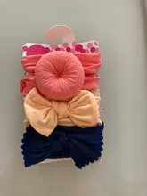 Diadema con lazos florales para bebé, elástico para Diadema con lazo Niña, banda de pelo turbante para recién nacido, accesorios para el cabello, 3 uds.