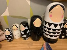 Juego de 5 uds. De muñecas rusas de anidación, muñeca Matryoshka de madera pintada a mano M89C