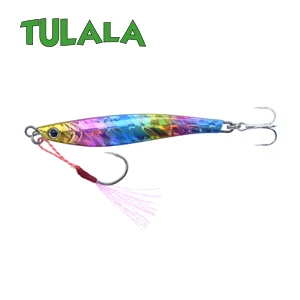 Tulala литой металл 40 г джиговая блесна, шкура, литье свинца, рыбы, SeaBass, рыбалка на щуку Приманка снасти, вобберы, жесткие приманки - Цвет: Multi Rainbow