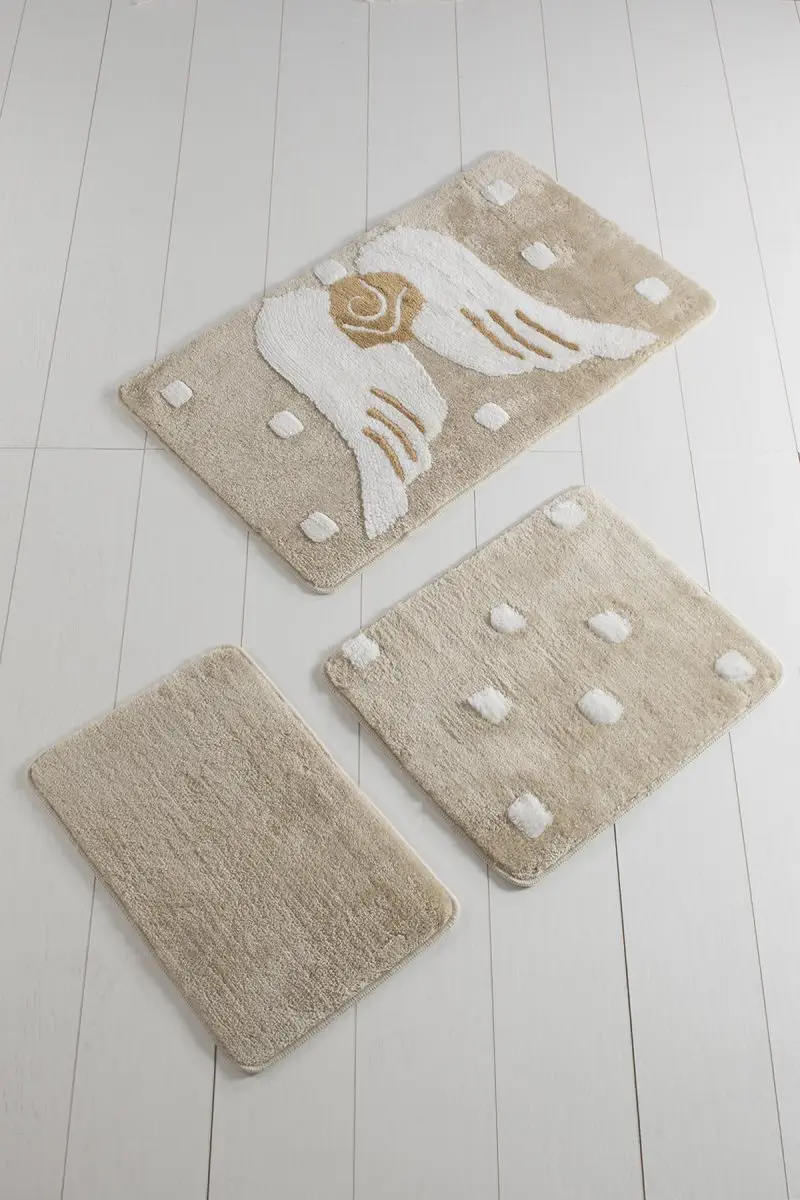 Коврик для ванной | коврик для ванной нескользящие Противоскользящие коврики каменный Ангел 3л набор 60X100 cm-50X60 Cm-40X60 см