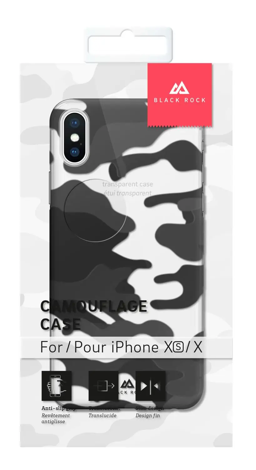 Чехол-накладка Black Rock Camouflage Case для iPhone XS/X цвет черный