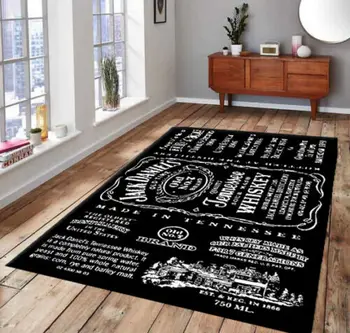 

Jack Daniels Patterned Carpet ,Non Slip Floor Carpet,Teen's Carpet,Turkish Rug