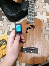 Aiersi-Ukelele Soprano de abeto de caoba con Gecko Dolphin Diseño de piña, guitarra con bolsa sintonizadora, 21 pulgadas, paquete completo