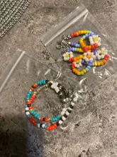 Tobillera con cuentas estilo Hip Hop para mujer, pulsera de tobillo elástica hecha a mano, colorida, Bohemia