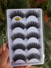 Pestañas postizas 3D de visón gruesas, 5 pares, maquillaje, pestañas llamativas, volumen Natural, suaves, g800