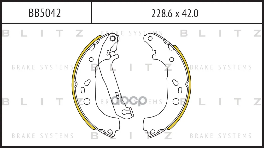 Колодки Тормозные Барабанные Blitz Bb5042 Blitz арт. BB5042