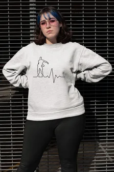 

Angemiel Wear Heartbeat White Women Sweatshirts