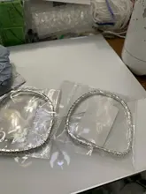 Pulsera para tobillo con diamantes de imitación, brazalete de cristal joyería, Color plata, elástica, 1/2/3/2021 filas, 4/5