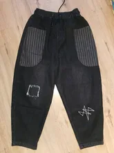 Casual Jeans Denim Pants Harem Patchwork Office Vintage Korean-Style Fashion Women Spring