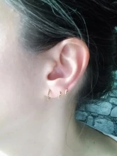 ROXI-pendientes de aro con cristales de circonita negra para mujer, joyas clásicas Punk, Voor Vrouwen, plata 925