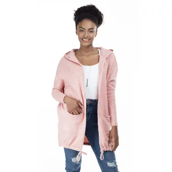 

Lela Hooded Pocket Detail Knit Cardigan WOMEN CARDIGAN 5447063