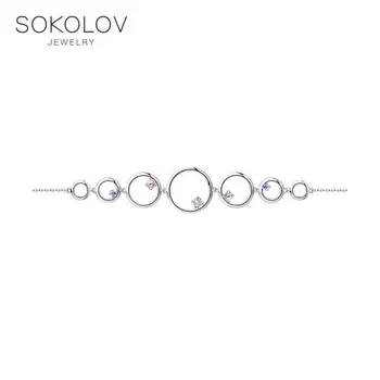 

Bracelet SOKOLOV from silver with cubic zirkonia fashion jewelry 925 women's/men's, male/female, women's male