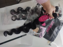 Luduna-mechones de pelo ondulado brasileño para mujer negra, extensiones de pelo ondulado 150% humano, 1/3/4 piezas, Remy