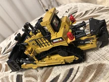 Diecast Excavator Toy-Cars Bulldozer Construction-Model Metal-Truck Birthday-Gift Huina-Alloy