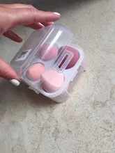 4/1pc maquillaje licuadora Puff cosmético de maquillaje esponja con caja de almacenamiento de la Fundación esponja para polvo herramienta de la belleza de las mujeres Accesorios