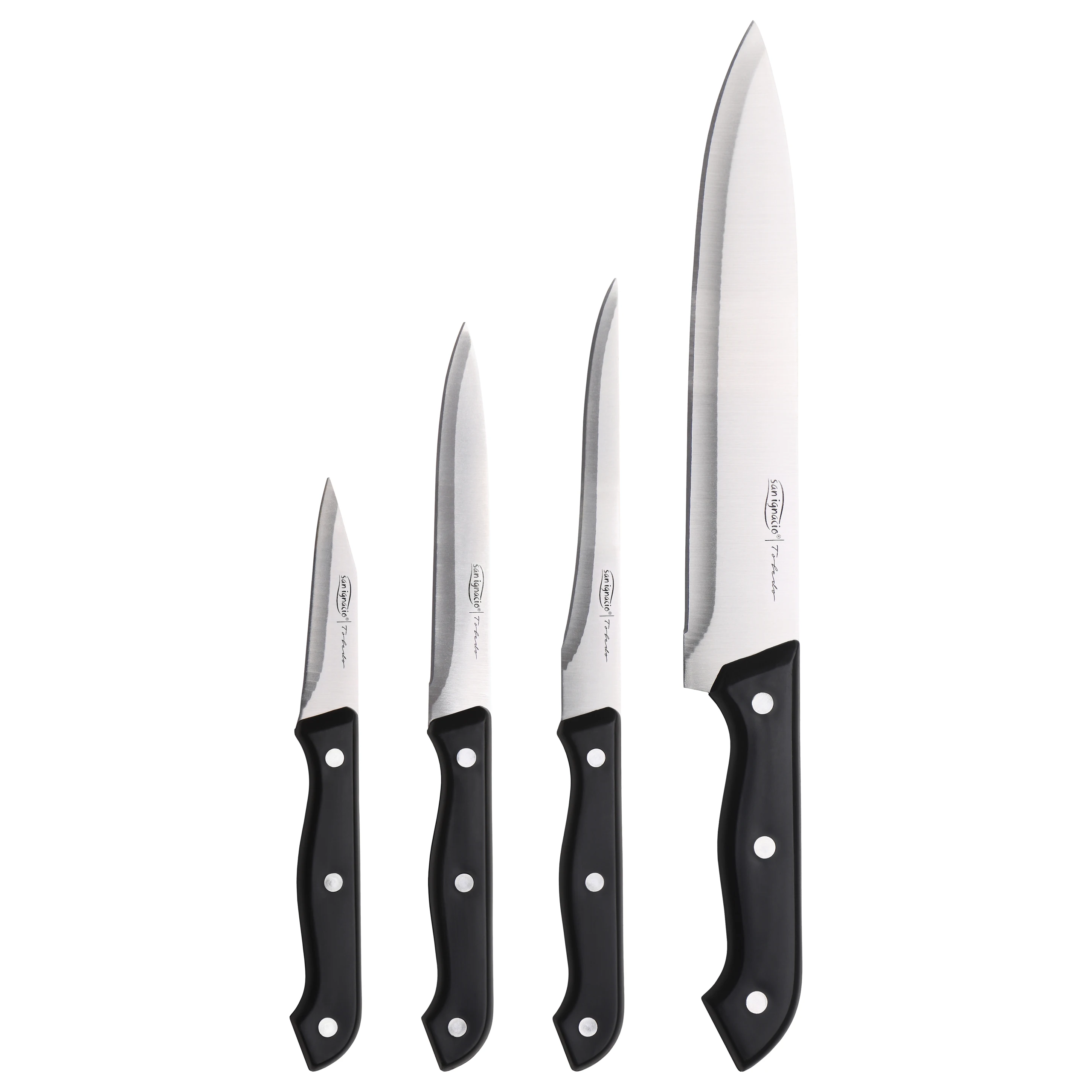 Set Of 4 Kitchen Knives In Stainless Steel San Ignacio Coleccion Toledo Kitchen Knives