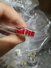 Lost Lady-Anillos anchos de circonita con color de arco iris para mujer, moda para chicas, anillos de cristal, joyería al por mayor, regalo de amor