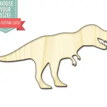 10 T-Rex деревянные вырезанные-на заказ Выберите свой размер-лазерная резка Деревянные Художественные товары для рукоделия Настенный декор свадебный детский DCS0053