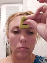 Rodillo masajeador Facial de piedra de Jade Natural, conjunto de rascador de Gua Sha verde, herramientas adelgazantes de belleza, 2 unidades