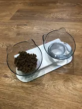 Cat-Bowls Feeders Raised-Stand Dogs Cats Double Non-Slip with Pet-Food 