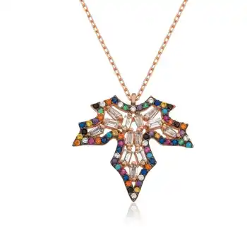 

KUTAYDAN 925 Sterling Silver Leaf Necklace