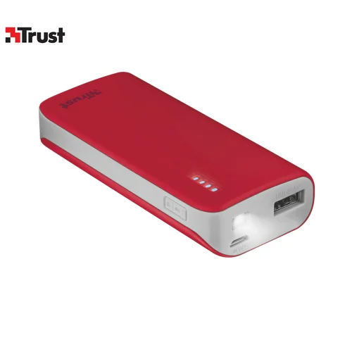 Внешний аккумулятор Powerbank 21226 Trust PRIMO 4400mAh красный