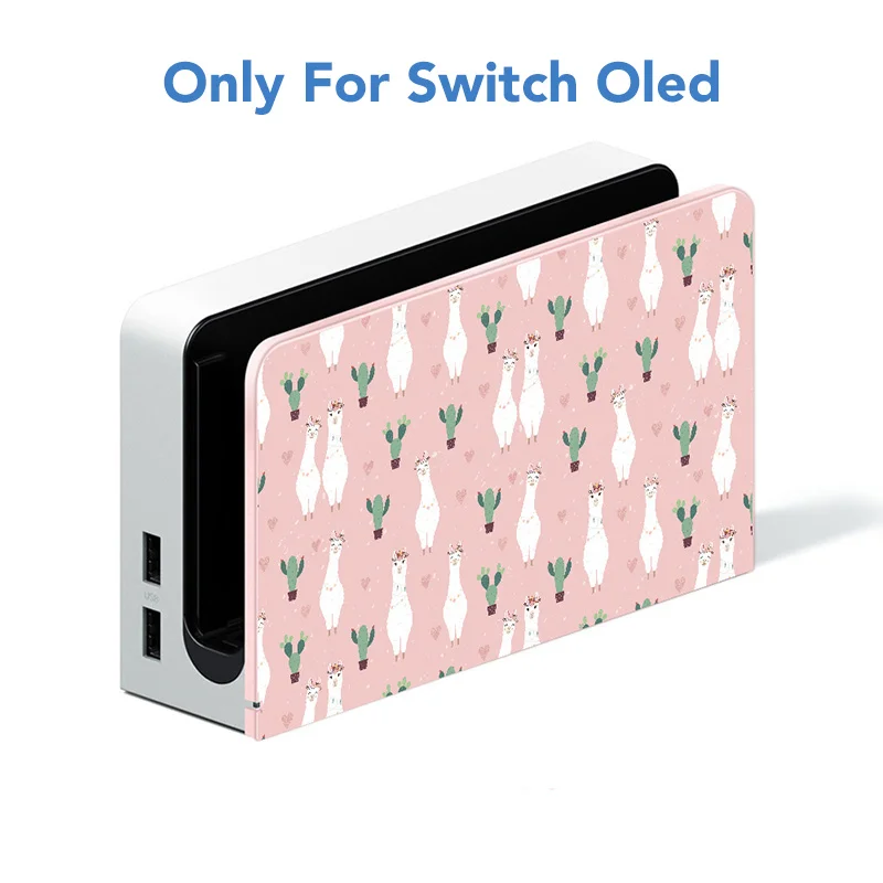 Doca para Nintendo Criar o Seu Personalizado Bonito Case Switch Oled Anime Decalque Capa Rosa Branco Roxo Preto Base Cores Próprio - Image 2