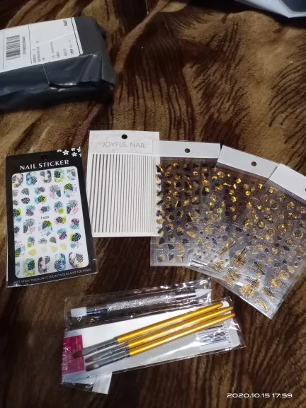 3 Size Nail Art Gold Round Top Painting Brush Set Gel Polish Tips Extending Coating 3D Petal Flower DIY Drawing Shaping Pens Kit reviews №1 124355