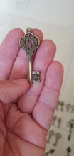 Dulce campana, 40 Uds., llaves pequeñas mezcladas, Vintage, bronce, Metal, aleación de Zinc, colgante encantador fabricación