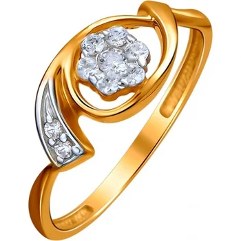 

Esthete ring with 9 cubic zirconia Red Gold