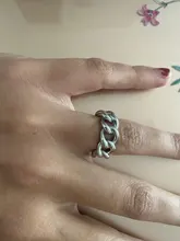 Anillo con forma de cadena chapado en oro, 7mm de ancho, Vintage, gótico, grueso, Midi, joyas antiguas, accesorio