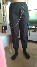 Las mujeres pantalones de carga 2021 pantalones Harem moda Punk bolsillos pantalón Jogger con cadena Harajuku elásticos alta cintura moda de calle