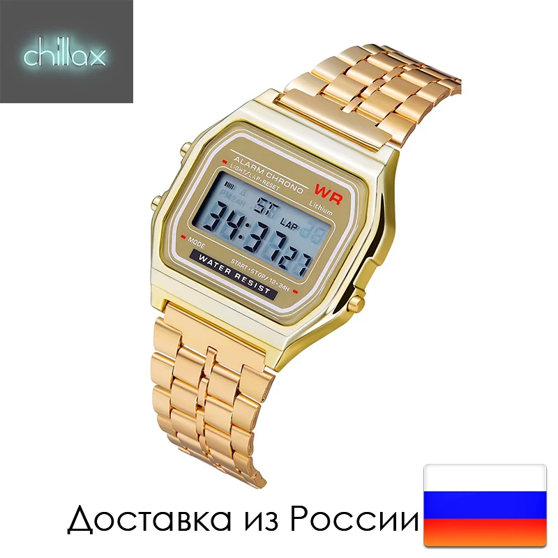 Ретро часы Casio F91W унисекс, винтажные светодиодный цифровые ...