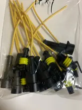 Juego de conectores eléctricos para coche y motocicleta, 1 AMP, 1P, 2P, 3P, 4P, 5P, 6P, impermeables, macho, hembra, con arnés de Cable