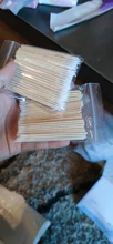 300 Uds desechables Ultra-pequeño hisopo de algodón sin pelusa Micro cepillos madera bastoncillos de algodón torundas de algodón con pegamento para extensión de pestañas quitar herramientas