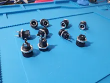 10/5/2 Uds 5,5x2,1mm alimentación DC Jack de alimentación hembra conector de montura de Panel adaptador de enchufe 2 terminales tipo 5,5*2,1 conector de CC