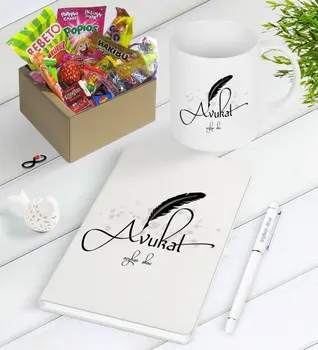 

Personalized Attorney Nostalgic Lezzetler Notebook Pen Mug Gift Seti-6