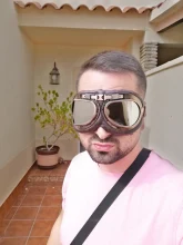 Glasses Vintage Goggles Helmet Bike Pilot Steampunk Moto Harley Roaopp for ATV Copper