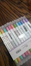 Rotuladores de arte uso didáctico, 12 Uds., rotuladores de doble cabeza de 12 colores, resaltador de cuenta, diario, decoración, marcador de colores Pastel, bolígrafos de notas