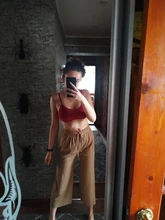 Pantalones de punto finos para mujer, pantalón suelto, de pierna ancha, cintura elástica, hasta el tobillo, talla grande, S-4XL