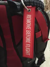 Llavero con etiquetas de llaveros rectangulares de poliéster, bordado, mensaje Multicolor, 13*3CM