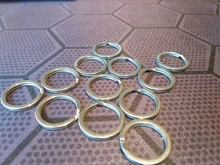 LLavero de acero inoxidable con hebilla de resorte, anillo dividido de tamaño de 15, 20, 25, 28 y 30mm, 1 paquete/lote, 100%