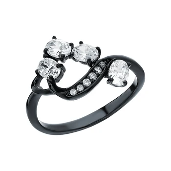 

Silver ring with cubic zirconia sunlight