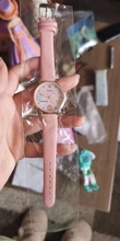 1 Uds. De relojes para niños, reloj rosa para estudiantes y niños, correa de cuero para niñas, reloj de pulsera de cuarzo para niñas, relojes de regalo