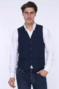 

MENS WAISTCOAT ZENZEN 01375-NAVY For Men SLIM FIT Vest For Man Smart Casual MADE IN TURKEY EUROPEAN SIZE Стильный дизайн