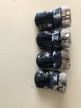 Puppy-Boots Pet-Shoes Lovely Dogs Snow Anti-Slip Zipper Winter Warm Denim Lets Casual